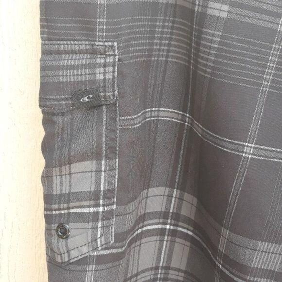 O'Neill Board Shorts Swim Trunks Black Plaid Sz 33 - Picture 5 of 8